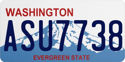 WA license plate ASU7738