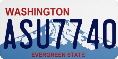 WA license plate ASU7740