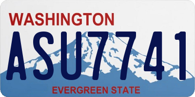 WA license plate ASU7741