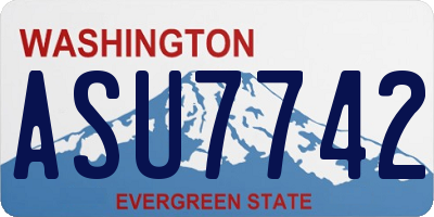 WA license plate ASU7742