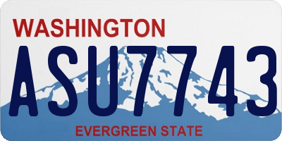 WA license plate ASU7743
