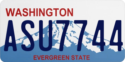 WA license plate ASU7744