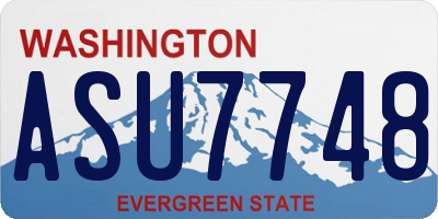WA license plate ASU7748