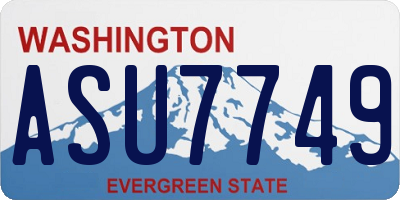 WA license plate ASU7749