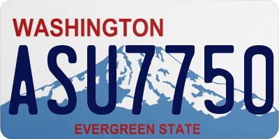 WA license plate ASU7750