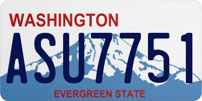 WA license plate ASU7751