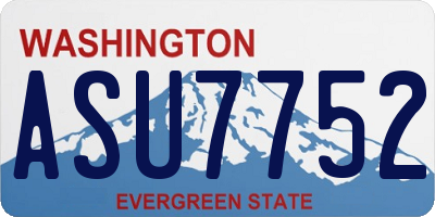 WA license plate ASU7752