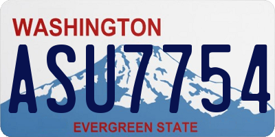 WA license plate ASU7754