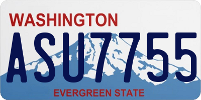 WA license plate ASU7755