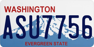 WA license plate ASU7756