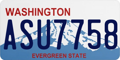 WA license plate ASU7758