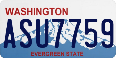 WA license plate ASU7759
