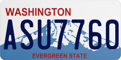 WA license plate ASU7760
