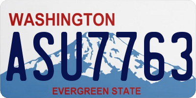 WA license plate ASU7763
