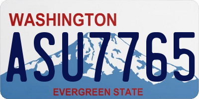 WA license plate ASU7765