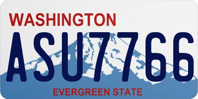 WA license plate ASU7766