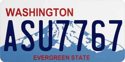 WA license plate ASU7767