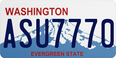 WA license plate ASU7770