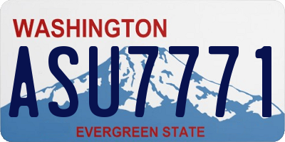 WA license plate ASU7771