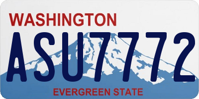 WA license plate ASU7772