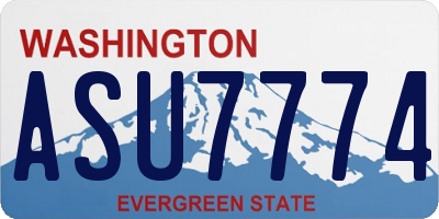 WA license plate ASU7774