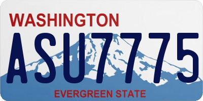 WA license plate ASU7775
