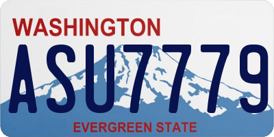 WA license plate ASU7779
