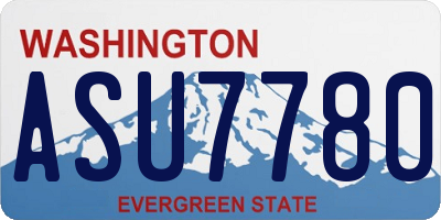 WA license plate ASU7780