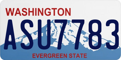 WA license plate ASU7783
