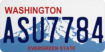 WA license plate ASU7784