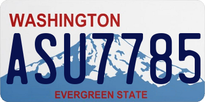 WA license plate ASU7785