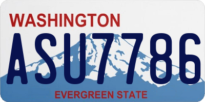 WA license plate ASU7786