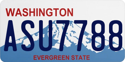 WA license plate ASU7788