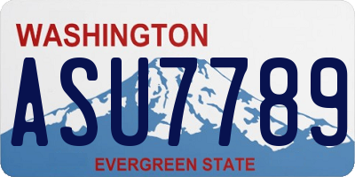 WA license plate ASU7789