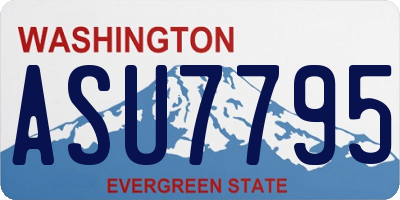 WA license plate ASU7795