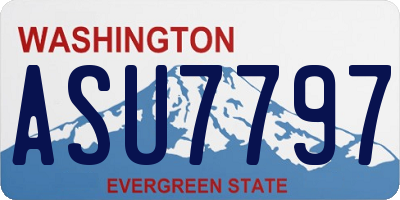 WA license plate ASU7797