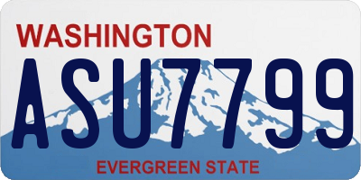 WA license plate ASU7799
