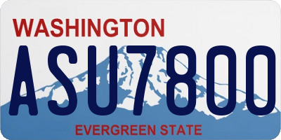 WA license plate ASU7800
