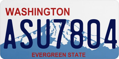WA license plate ASU7804