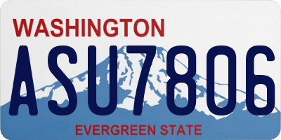 WA license plate ASU7806
