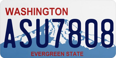 WA license plate ASU7808
