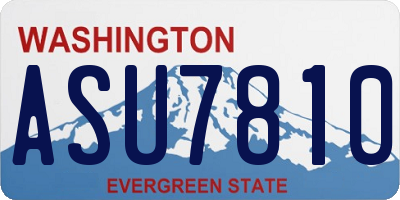 WA license plate ASU7810