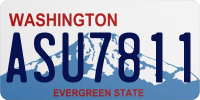 WA license plate ASU7811
