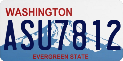 WA license plate ASU7812