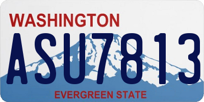 WA license plate ASU7813