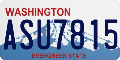 WA license plate ASU7815