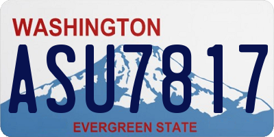 WA license plate ASU7817