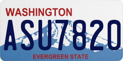 WA license plate ASU7820
