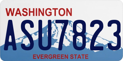 WA license plate ASU7823