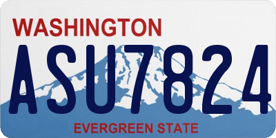 WA license plate ASU7824